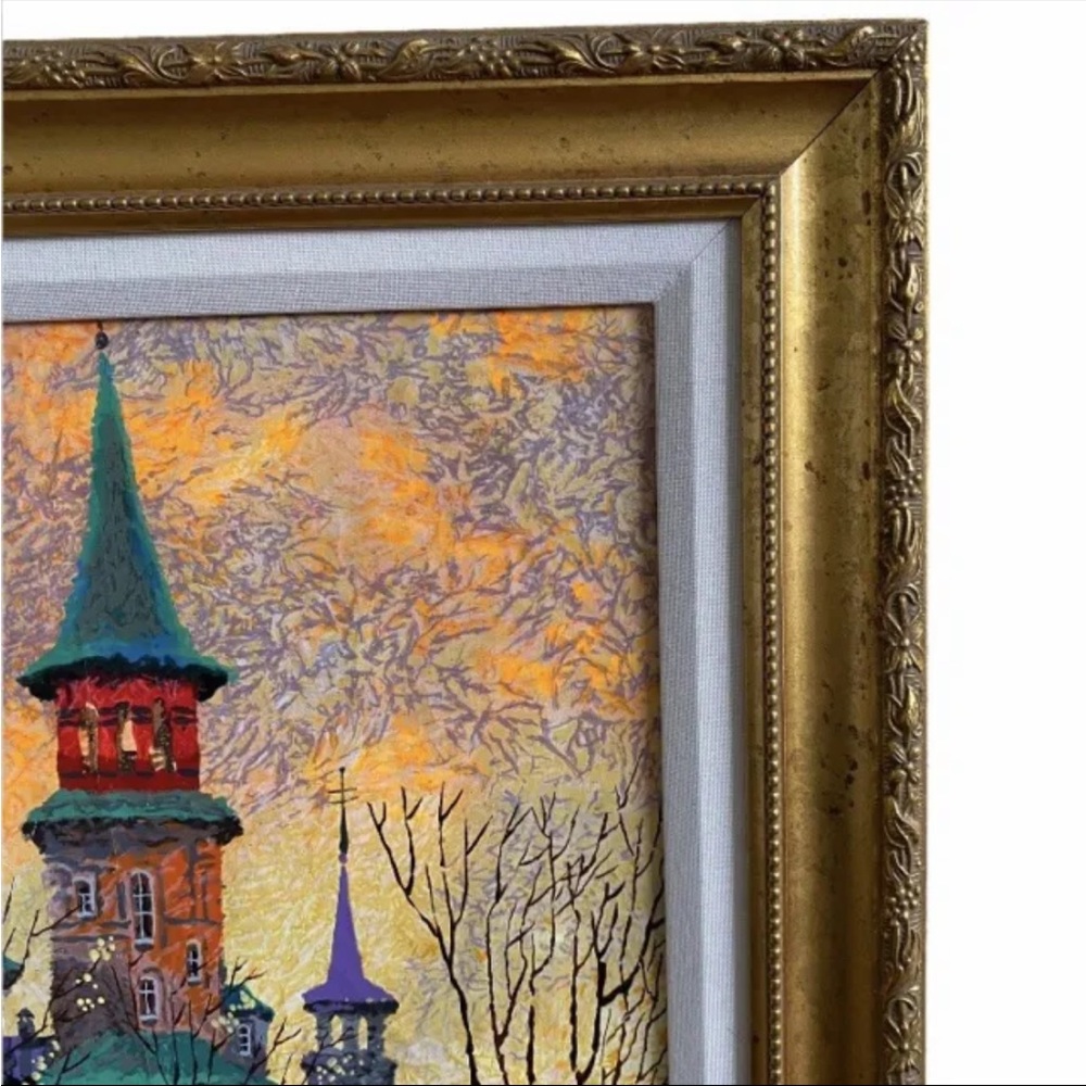 Rare Anatole Krasnyansky Signed Artist Proof Acrylic Cityscape Serigraph Framed - Picture 4 of 12